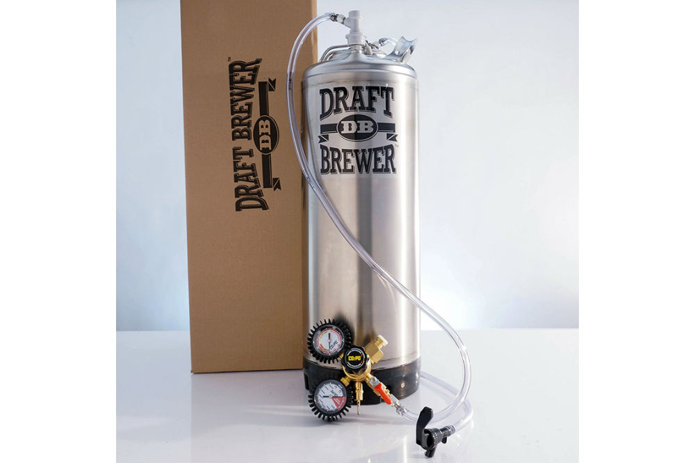 Draft Brewer Single Homebrew Kegging System for Home Brew Beer - with Dual Gauge CO2 Regulator and a Single Ball Lock Keg Review